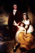 Portrait of Henry Cecil, 1st Marquess of Exeter (1754-1804) with his wife Sarah, and their daughter, Lady Sophia Cecil